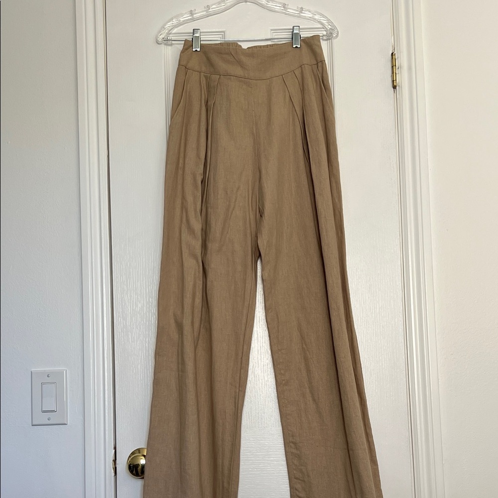 Abercrombie & Fitch Tan Wide Leg Pants